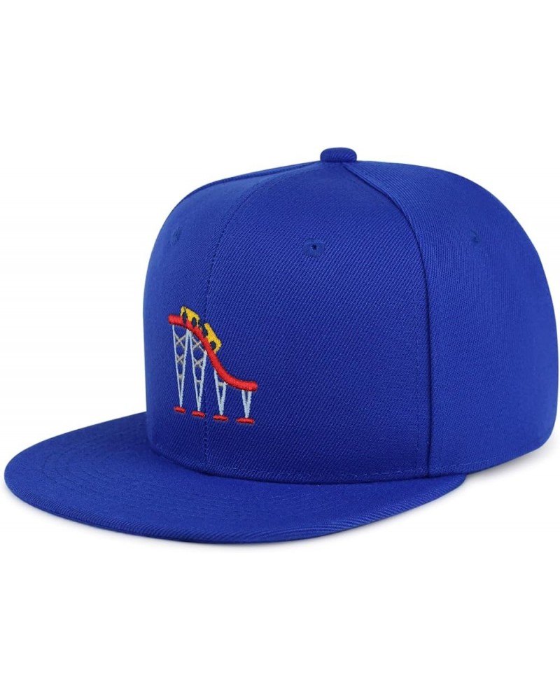 Roller Coaster Hip-Hop Snapback Hat Embroidered Baseball Cap Tycoon 07. Blue $11.99 Baseball Caps