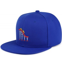 Roller Coaster Hip-Hop Snapback Hat Embroidered Baseball Cap Tycoon 07. Blue $11.99 Baseball Caps