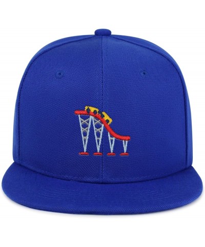 Roller Coaster Hip-Hop Snapback Hat Embroidered Baseball Cap Tycoon 07. Blue $11.99 Baseball Caps