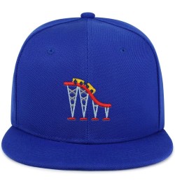 Roller Coaster Hip-Hop Snapback Hat Embroidered Baseball Cap Tycoon 07. Blue $11.99 Baseball Caps