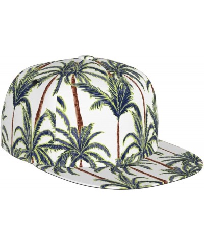 Palm Trees Baseball Cap, Flat Brim Trucker Hat, Buckle Adjustable Palm Trees2 $10.19 Baseball Caps