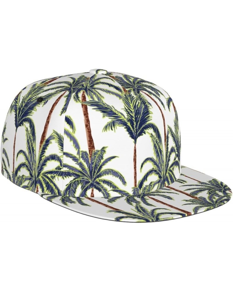 Palm Trees Baseball Cap, Flat Brim Trucker Hat, Buckle Adjustable Palm Trees2 $10.19 Baseball Caps