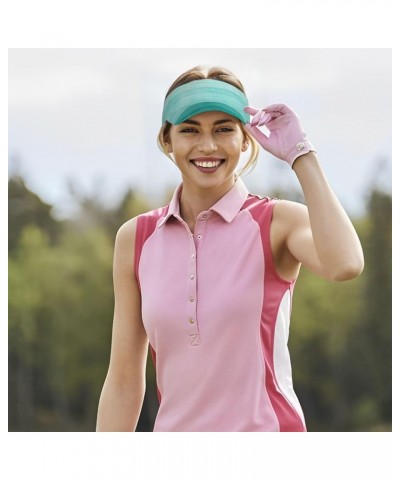 Sport Sun Visor Hat Women Men Adjustable Empty Top Beach Golf Baseball Uv Cap for Women and Men Teal Turquoise $11.65 Visors