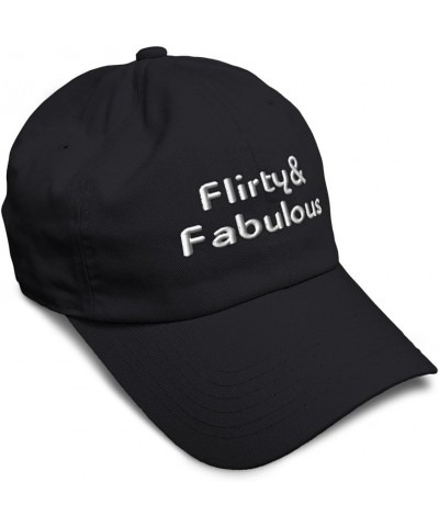 Soft Baseball Cap Flirty & Fabulous Cotton Dad Hats for Men & Women Black $14.27 Baseball Caps