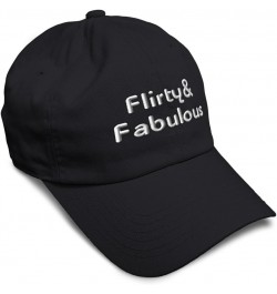 Soft Baseball Cap Flirty & Fabulous Cotton Dad Hats for Men & Women Black $14.27 Baseball Caps