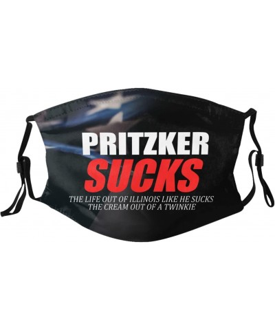 Pritzker Sucks Face Mask Adjustable Breathable Balaclava with Filter Black $10.64 Balaclavas