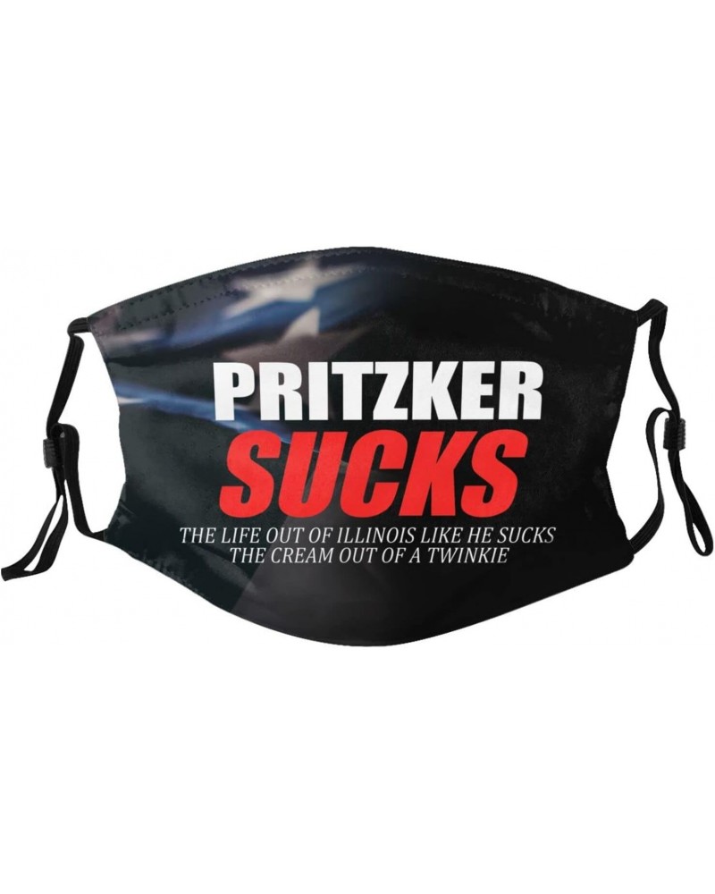 Pritzker Sucks Face Mask Adjustable Breathable Balaclava with Filter Black $10.64 Balaclavas