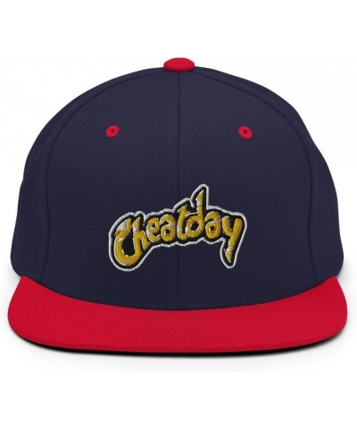 Cheat Day Snapback Hat Navy/Red $17.20 Baseball Caps