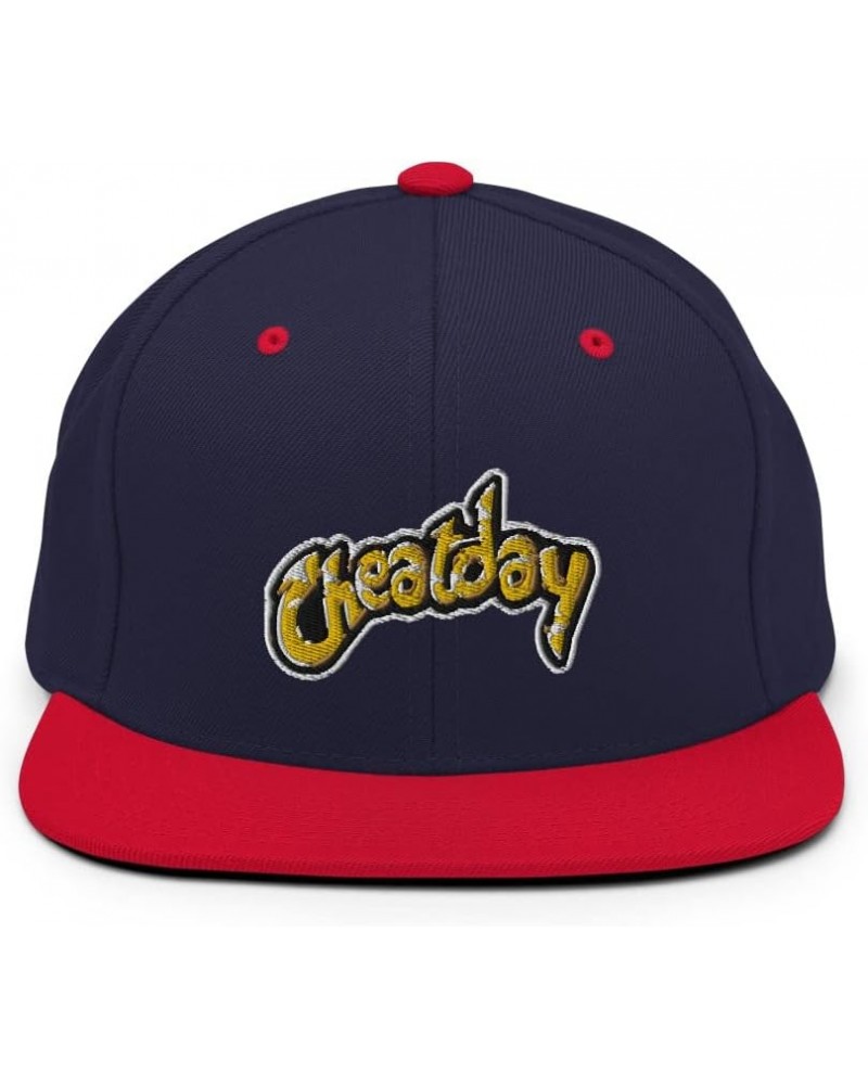 Cheat Day Snapback Hat Navy/Red $17.20 Baseball Caps