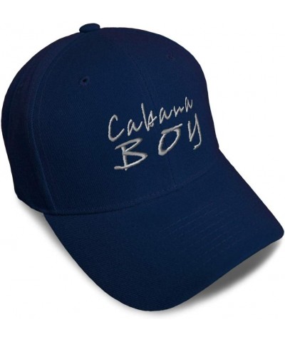 Custom Baseball Cap Cabana Boy Silver Embroidery Dad Hats for Men & Women Navy Design Only $14.84 Baseball Caps