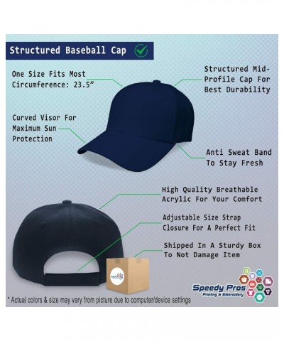 Custom Baseball Cap Cabana Boy Silver Embroidery Dad Hats for Men & Women Navy Design Only $14.84 Baseball Caps