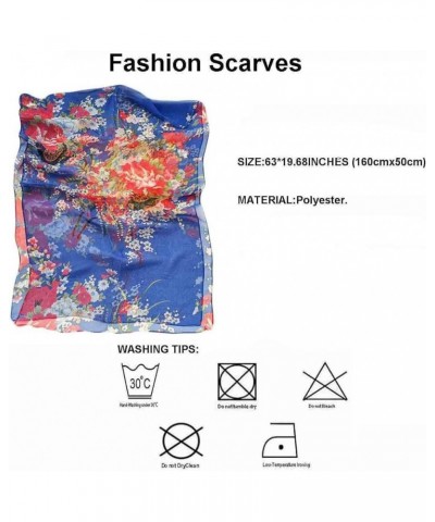 Scarfs for Women Lightweight Fashion Scarves Elegant Floral Pattern Sheer Scarfs Y-182 $5.22 Scarves