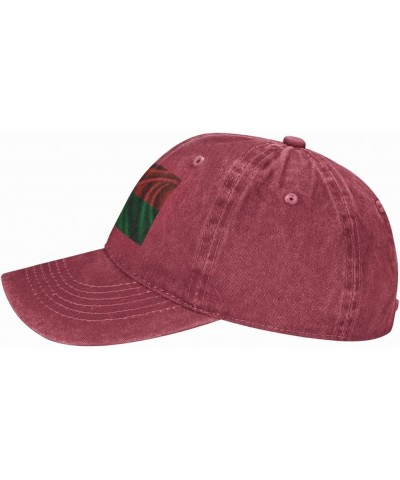 Silk Style Flag of Madagascar Retro Baseball Cap for Women Men Baseball Hat Golf Dad Hats Red $9.56 Baseball Caps