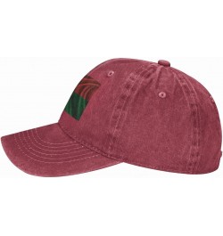 Silk Style Flag of Madagascar Retro Baseball Cap for Women Men Baseball Hat Golf Dad Hats Red $9.56 Baseball Caps