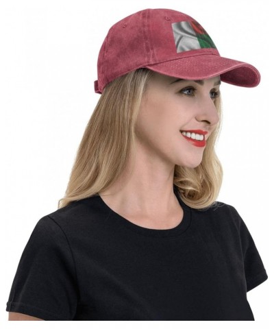 Silk Style Flag of Madagascar Retro Baseball Cap for Women Men Baseball Hat Golf Dad Hats Red $9.56 Baseball Caps