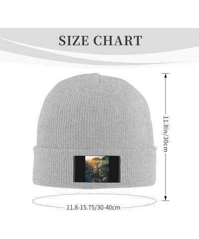 Knit Hats Beanie Skull Cuffed Knitted Ski Cap Slouchy Warm Cap for Men and Women Black Gray $11.59 Skullies & Beanies