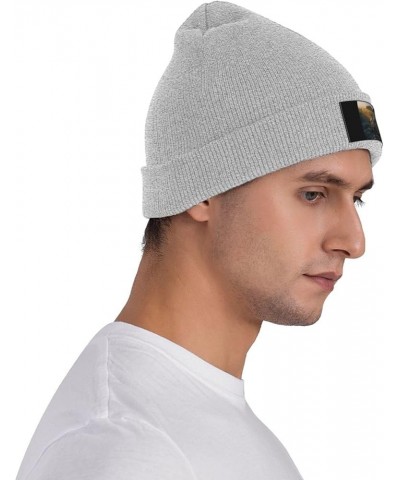 Knit Hats Beanie Skull Cuffed Knitted Ski Cap Slouchy Warm Cap for Men and Women Black Gray $11.59 Skullies & Beanies