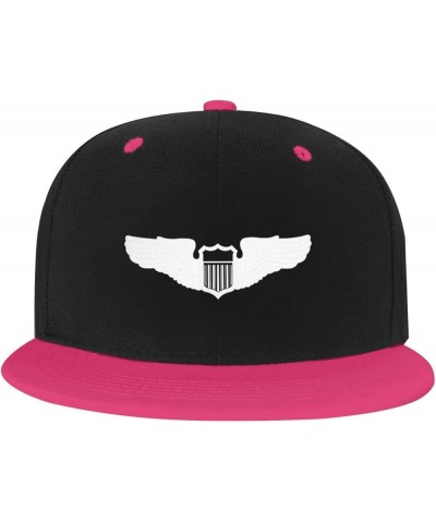 United States Air Force Pilot Badge Baseball Cap for Men Women Snapback Hat Adjustable Flat Bill Hats Pink $14.09 Baseball Caps