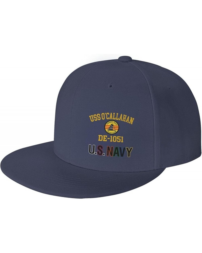 USS O'Callahan De-1051 Unisex Baseball Cap Sandwich Caps Jeans Caps Adjustable Baseball Cap Navy Blue $13.68 Baseball Caps