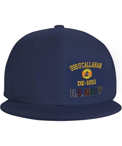 USS O'Callahan De-1051 Unisex Baseball Cap Sandwich Caps Jeans Caps Adjustable Baseball Cap Navy Blue $13.68 Baseball Caps