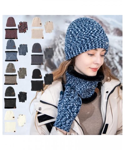 Knitted Wool Double-Sided Ski Caps for Men and Women, Thick Soft Warm Gifts for Winter Christmas Thanksgiving White $8.68 Sku...