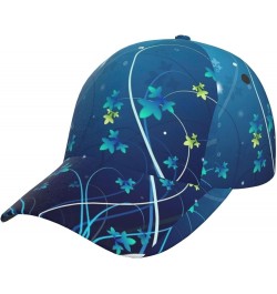 Tea Cups with Roses Romantic Unisex Print Baseball Cap,Fashionable and Practical Outdoor Gear,for All Seasons Blue Mini Flowe...