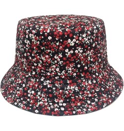 Light Bucket Hat Spring and Summer New Small Flowers Fisherman Hat Spring and Summer Outdoor Sun Hat Female Black $7.77 Bucke...