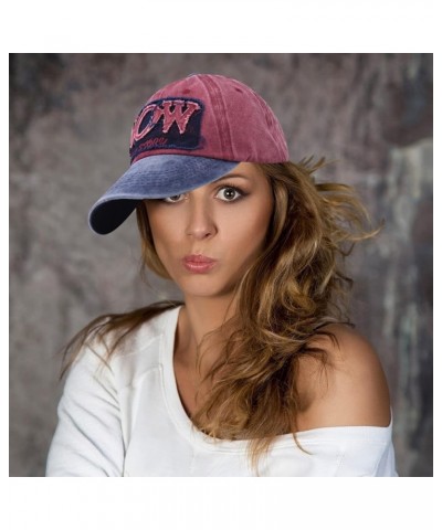 Men Ladies Hat Fashion Baseball Cap Denim Buckle Outdoor Sunscreen Sunshade Hat Hmm Hat Navy $9.53 Sun Hats