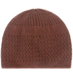 Unisex Chunky Soft Stretch Cable Knit Warm Fuzzy Lined Cap, Cable Knit Thick, Soft & Warm Chunky Hats Khaki $7.95 Skullies & ...