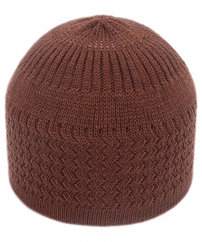 Unisex Chunky Soft Stretch Cable Knit Warm Fuzzy Lined Cap, Cable Knit Thick, Soft & Warm Chunky Hats Khaki $7.95 Skullies & ...