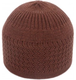 Unisex Chunky Soft Stretch Cable Knit Warm Fuzzy Lined Cap, Cable Knit Thick, Soft & Warm Chunky Hats Khaki $7.95 Skullies & ...