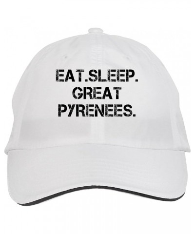 EAT Sleep Great Pyrenees Hat Adjustable Cap, DesB59 White $12.86 Baseball Caps