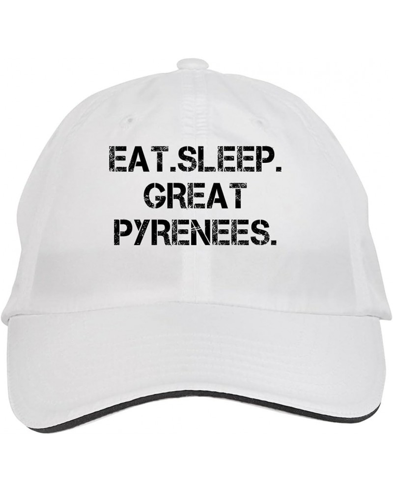 EAT Sleep Great Pyrenees Hat Adjustable Cap, DesB59 White $12.86 Baseball Caps