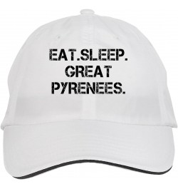 EAT Sleep Great Pyrenees Hat Adjustable Cap, DesB59 White $12.86 Baseball Caps