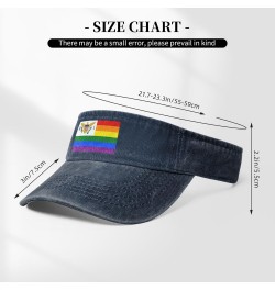 Pride Rainbow LGBT Flag of The United States Virgin Islands Sun Visor Hats for Women Men Adjustable Sports Sun Hats Cotton Go...