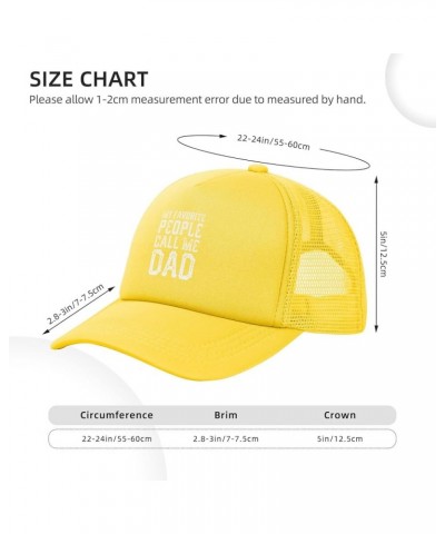 My Favorite People Call Me Dad Trucker Hat Men Mesh Baseball Cap Baseball Hats Women Sun Hat Dad Cap Black Yellow $9.34 Baseb...