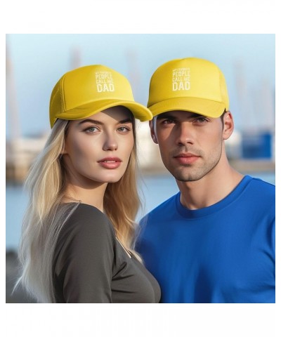 My Favorite People Call Me Dad Trucker Hat Men Mesh Baseball Cap Baseball Hats Women Sun Hat Dad Cap Black Yellow $9.34 Baseb...