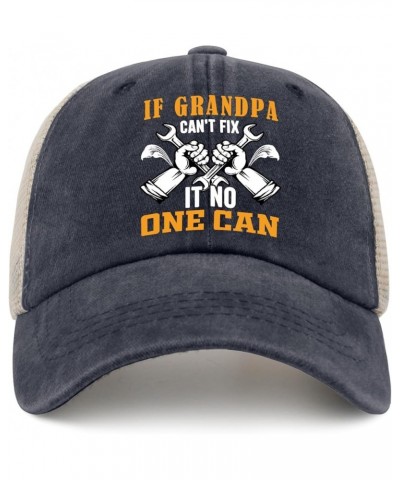 If Grandpa Can't Fix It No One Can Hat Women Baseball Hat AllBlack Trucker Hats Women Gifts for Him Purplish Blue04 $8.60 Sun...