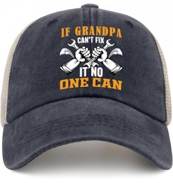 If Grandpa Can't Fix It No One Can Hat Women Baseball Hat AllBlack Trucker Hats Women Gifts for Him Purplish Blue04 $8.60 Sun...