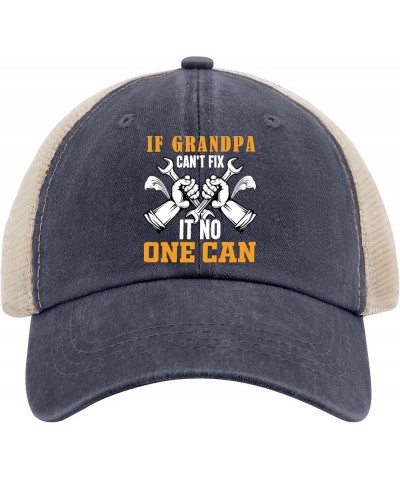 If Grandpa Can't Fix It No One Can Hat Women Baseball Hat AllBlack Trucker Hats Women Gifts for Him Purplish Blue04 $8.60 Sun...