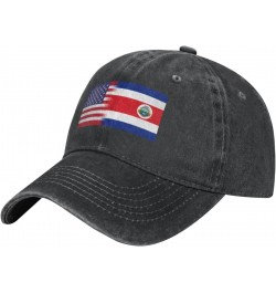 Costa Rica America Flag Oil Painted Baseball Cap for Men Women Fashionable Adjustable Denim Hat $15.79 Baseball Caps