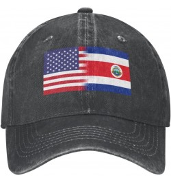 Costa Rica America Flag Oil Painted Baseball Cap for Men Women Fashionable Adjustable Denim Hat $15.79 Baseball Caps