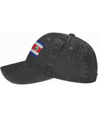 Costa Rica America Flag Oil Painted Baseball Cap for Men Women Fashionable Adjustable Denim Hat $15.79 Baseball Caps