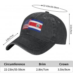 Costa Rica America Flag Oil Painted Baseball Cap for Men Women Fashionable Adjustable Denim Hat $15.79 Baseball Caps