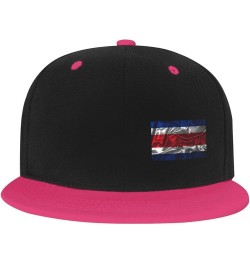 Silk Style Flag of Costa Rica Snapback Hat Flat Bill Hat Baseball Cap for Men Women Flat Brim Hats Pink $10.59 Baseball Caps