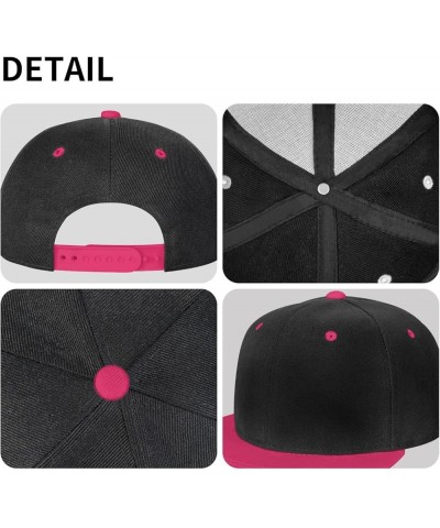 Silk Style Flag of Costa Rica Snapback Hat Flat Bill Hat Baseball Cap for Men Women Flat Brim Hats Pink $10.59 Baseball Caps