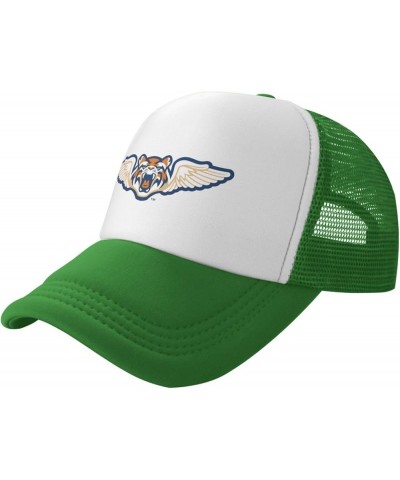 Lakeland Flying Tigers Trucker Hats for Both Men and Women - Mesh Baseball Snapback Hats Green $26.95 Baseball Caps