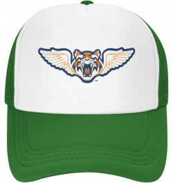 Lakeland Flying Tigers Trucker Hats for Both Men and Women - Mesh Baseball Snapback Hats Green $26.95 Baseball Caps