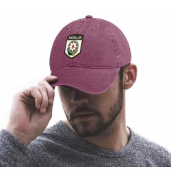 Flag of Glarus Baseball Cap Adjustable Size Golf Dad Hat for Outdoor Activities in All Seasons Wine Red-style-4 $11.93 Baseba...