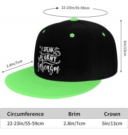 I Speak Fluent Sarcasm Snapback Hat for Men Women Baseball Cap Trucker Flat Bill Hats Dad Caps Green $9.70 Baseball Caps